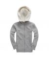 Sherpa Fleece Turtle Neck Zip Hoodie-Peach Finished