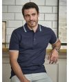 Men's Luxury Stripe Stretch Polo