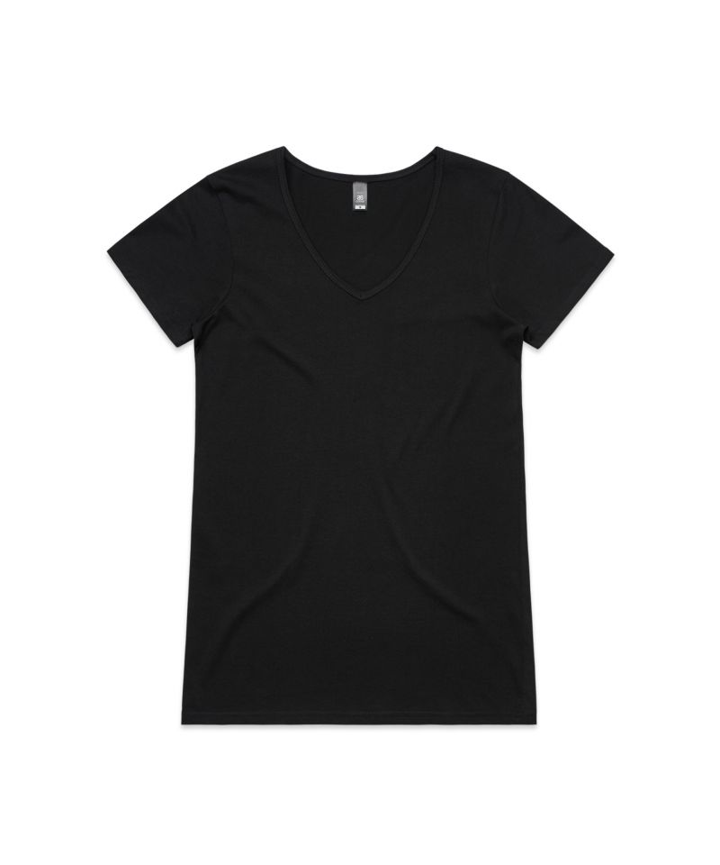 WO'S BEVEL V-NECK TEE - 4010