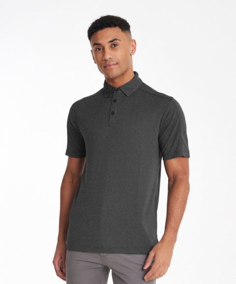 Denim jacquard polo