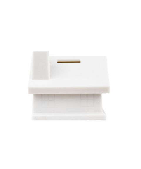 House Shaped Money Box - White/White