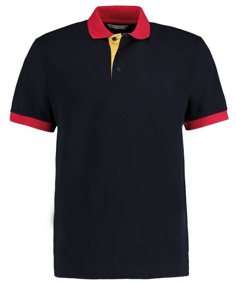 Contrast collar and placket polo