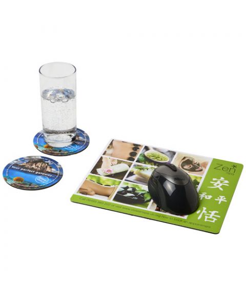 Q-Mat® mouse mat and coaster set combo 2