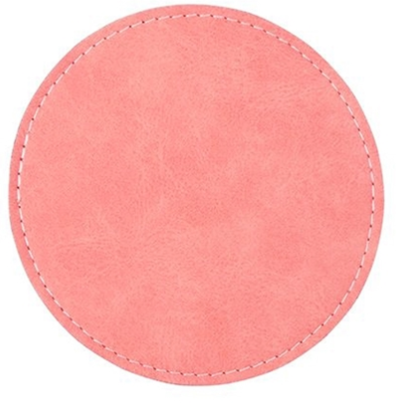 PU Leather Effect Coaster Round 95mm