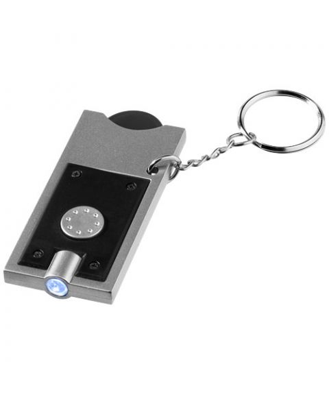 Allegro LED keychain light with coin holder