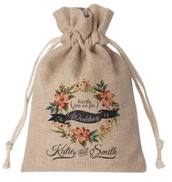 Sublimation Hessian Drawstring Bag 16 x 23cm