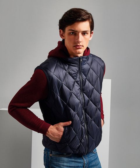 Diamond pane padded gilet