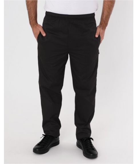 Unisex Elasticated Black Trouser