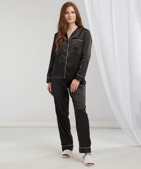 Women's satin long pyjamas