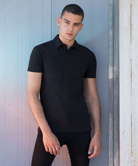 Short sleeve stretch polo