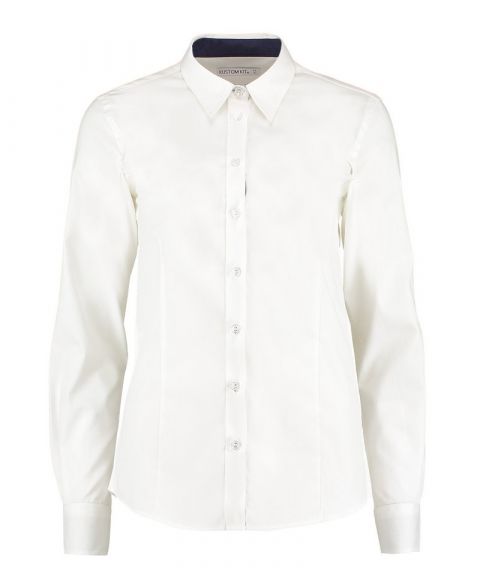 Women's contrast premium Oxford shirt long-sleeved (tailored fit)