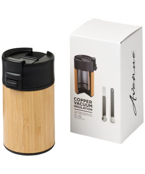 Arca 200 ml leak-proof copper vacuum bamboo tumbler