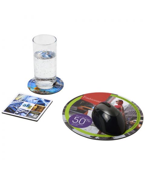 Q-Mat® mouse mat and coaster set combo 4