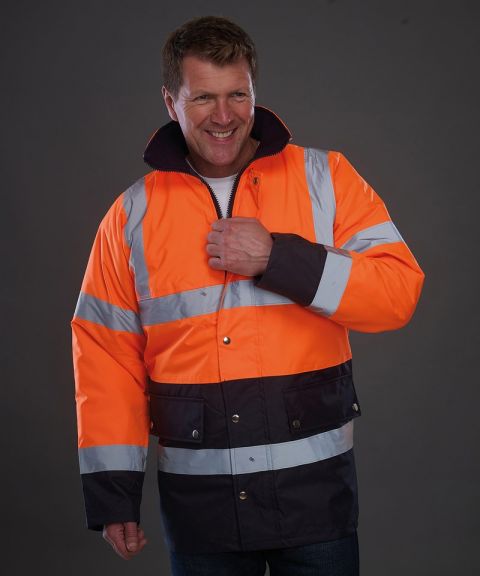 Hi-vis two-tone motorway jacket (HVP302)