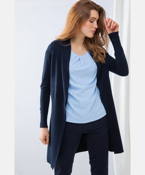 Women's longline open cardigan