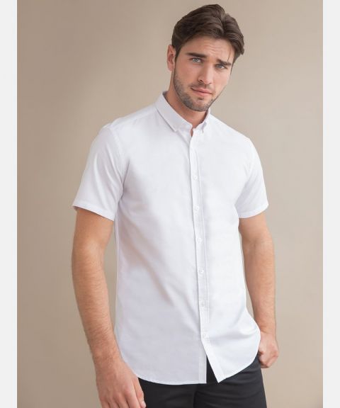 Modern short sleeve Oxford shirt