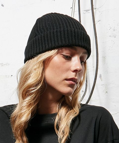 Recycled yarn fisherman beanie