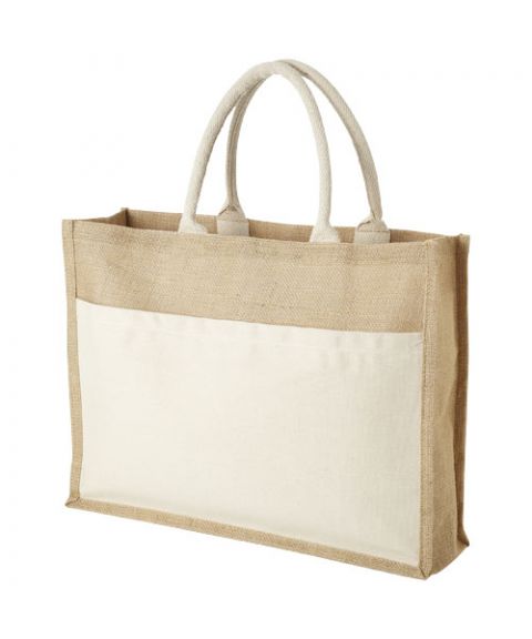 Mumbay cotton pocket jute tote bag