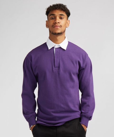 Long sleeve plain rugby shirt