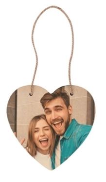 Sublimation Rustic Hanging Sign Heart 20 x 20cm