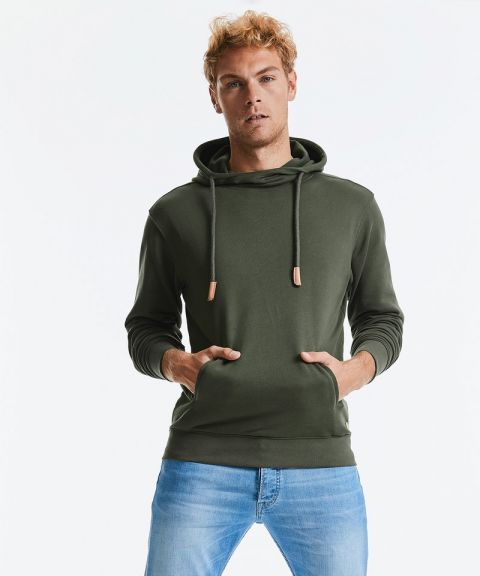 Pure organic high collar hooded sweatshirt