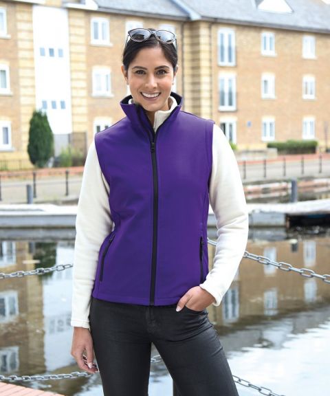 Women's printable softshell bodywarmer