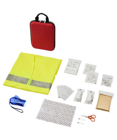 Handies 46-piece first aid kit and safety vest