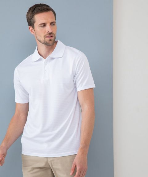 Cooltouch® textured stripe polo