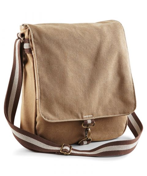 Vintage canvas messenger