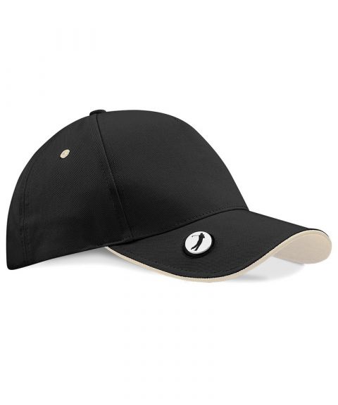 Pro-style ball marker golf cap