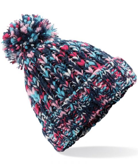 Twister pom pom beanie