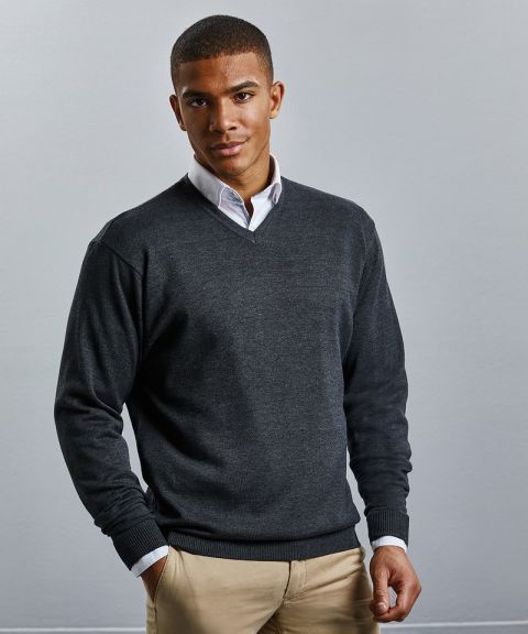 V-neck knitted sweater