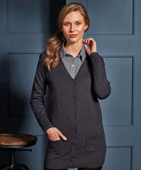 Women's longline knitted cardigan