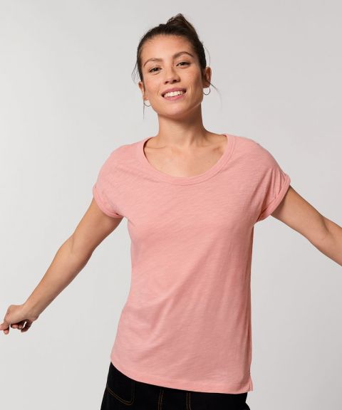 Women's Stella Rounders slub rolled sleeve slub t-shirt (STTW112)