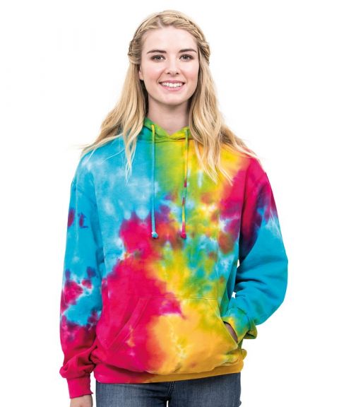 Rainbow tie-dye hoodie