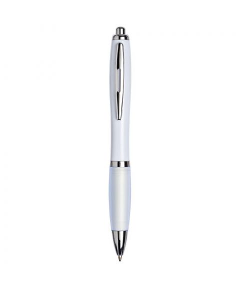 White Curvy Ballpen : White: