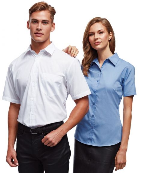 Short sleeve poplin shirt