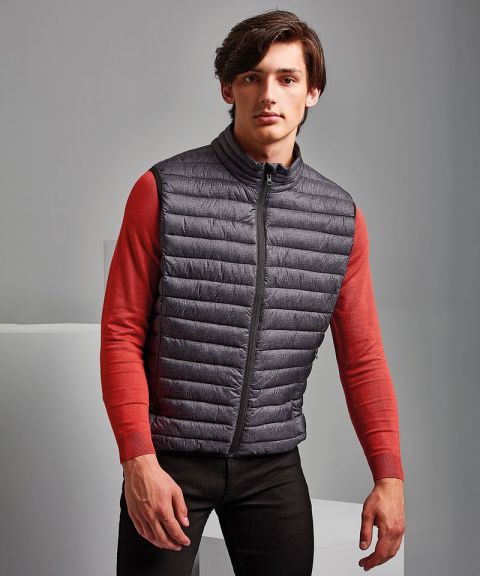 Melange padded gilet