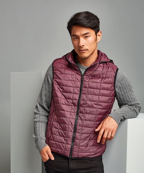 Honeycomb hooded gilet