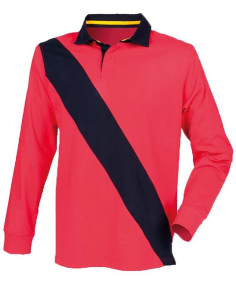 Diagonal stripe rugby shirt - tag free