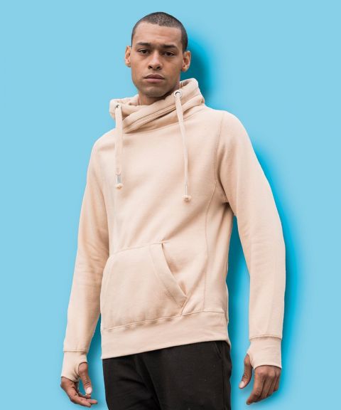 Cross neck hoodie