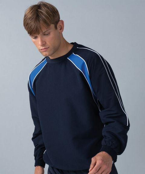 Crew neck warm-up drill top