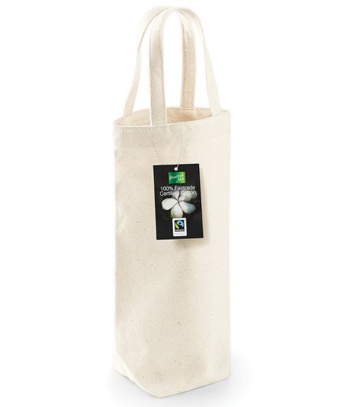 Fairtrade cotton bottle bag