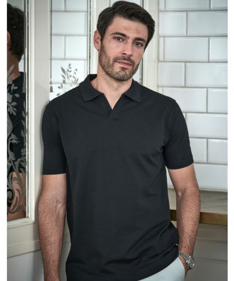 Men&#39;s Luxury Stretch V-Neck Polo