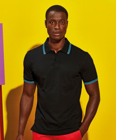 Men's classic fit tipped polo