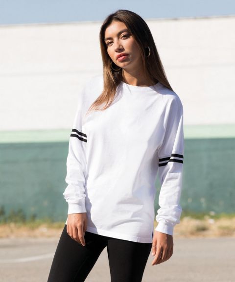 Unisex drop shoulder slogan top