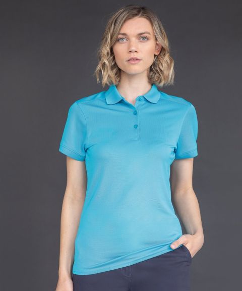 Women's stretch polo shirt with wicking finish (slim fit)