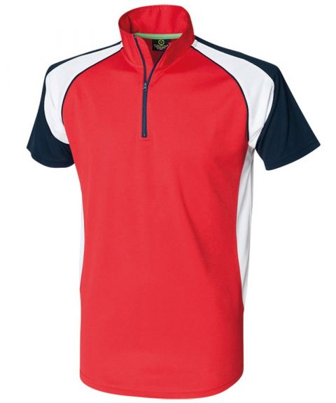 Teamsport panel polo zip neck