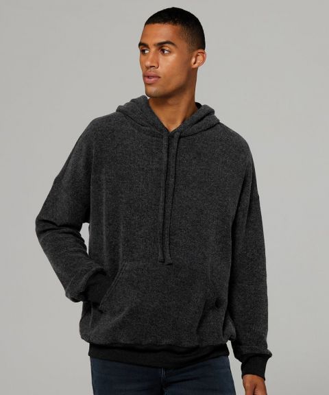 Unisex sueded fleece pullover hoodie