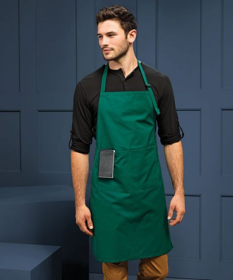 Deluxe apron with neck-adjusting buckle